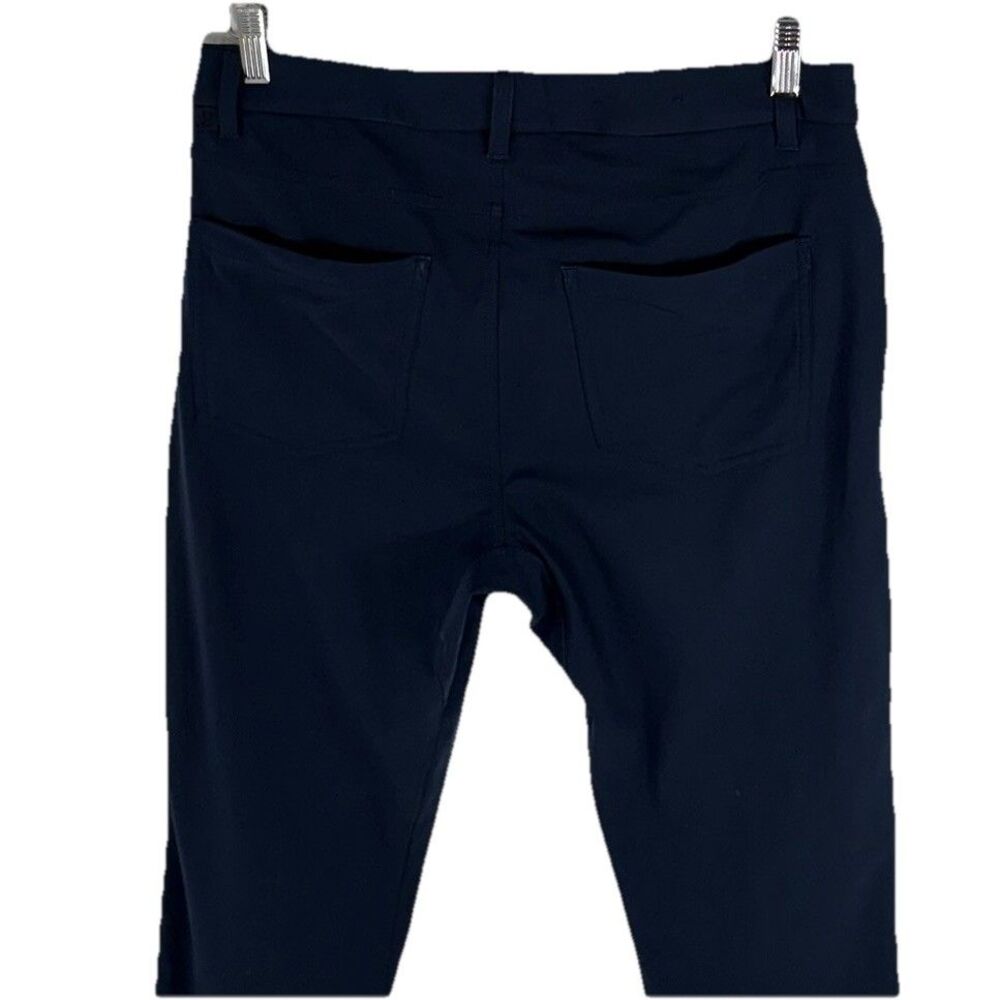 Lululemon Pants Mens 32 Navy ABC Slim Fit Warpstreme Chino Stretch LM5ALWS - Picture 7 of 9